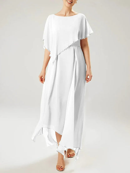 Sheath Short Sleeves With Tassel Mother Of The Bride Dresses