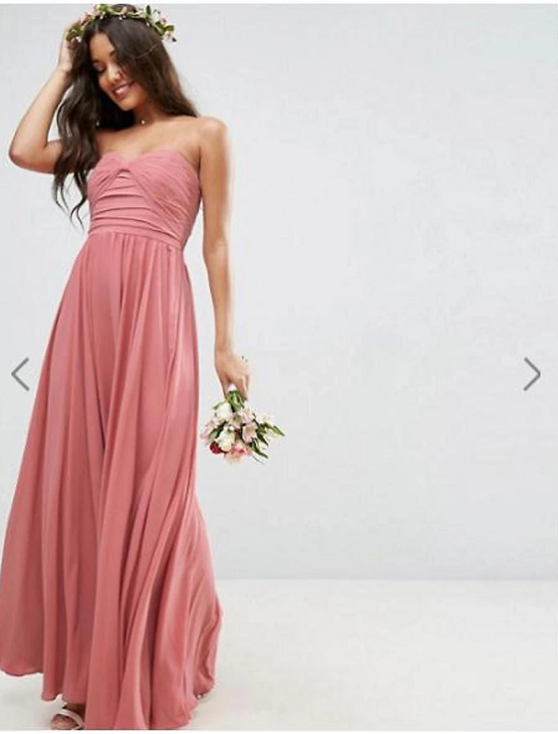 Princess / A-Line Bridesmaid Dress Sweetheart Sleeveless Floor Length Chiffon with Sash / Ribbon / Pleats / Ruched