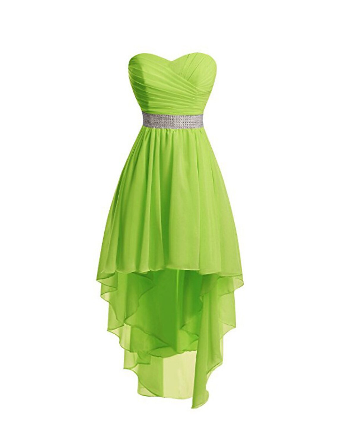 A-Line Homecoming Dresses Tiered Dress Strapless High Low Dress Asymmetrical Sleeveless Chiffon With Ruched