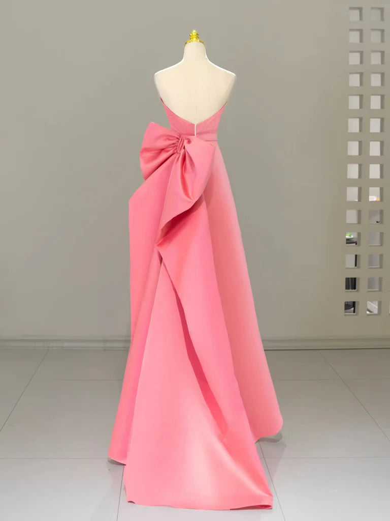 Formal Dress A-Line Sweetheart Neck Satin Long Evening Dress