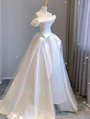 Wedding Dress Off The Shoulder A Line Satin New Pattern Formal Dresses