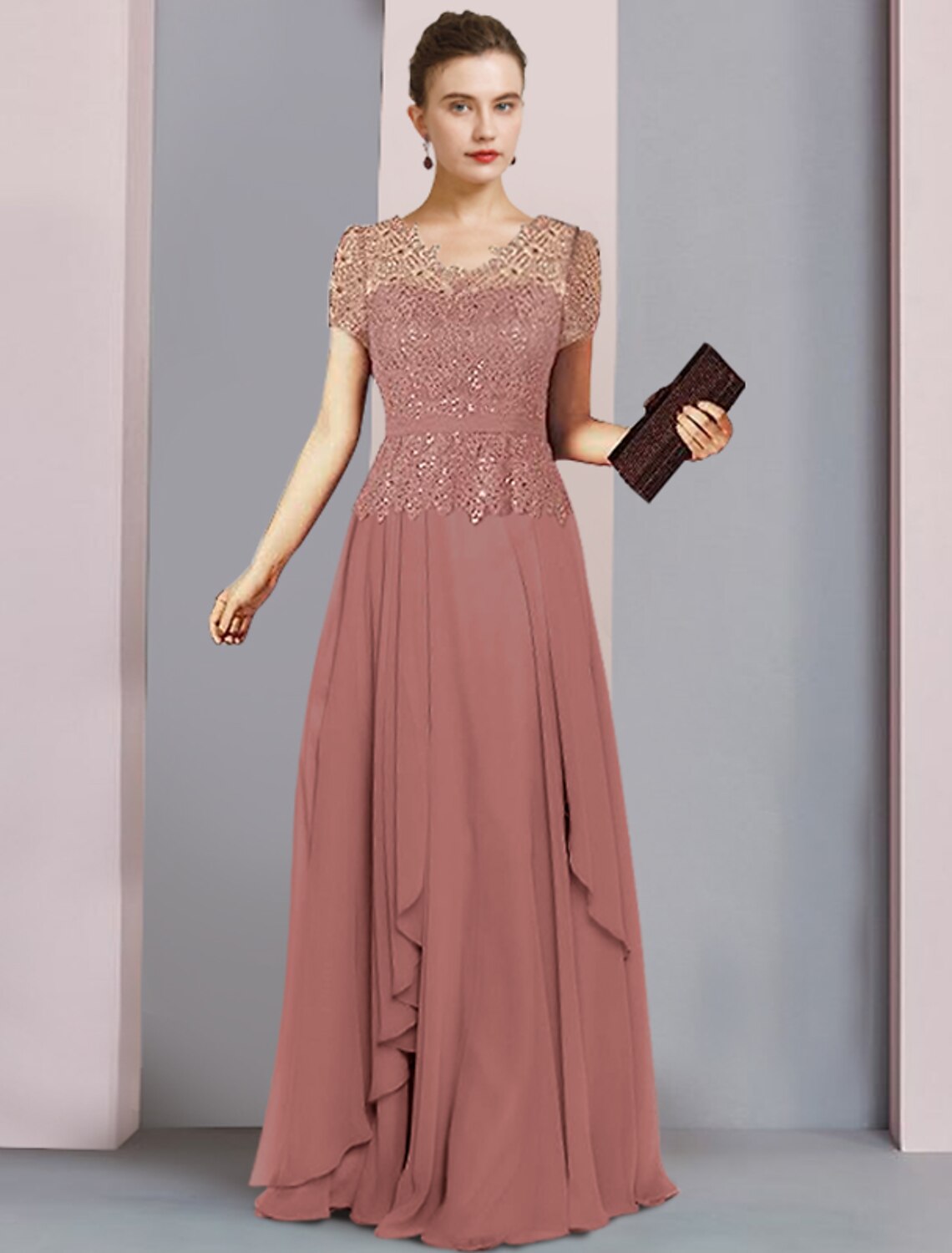 A-Line Mother of the Bride Dress Formal Party Sparkle & Shine Elegant ...
