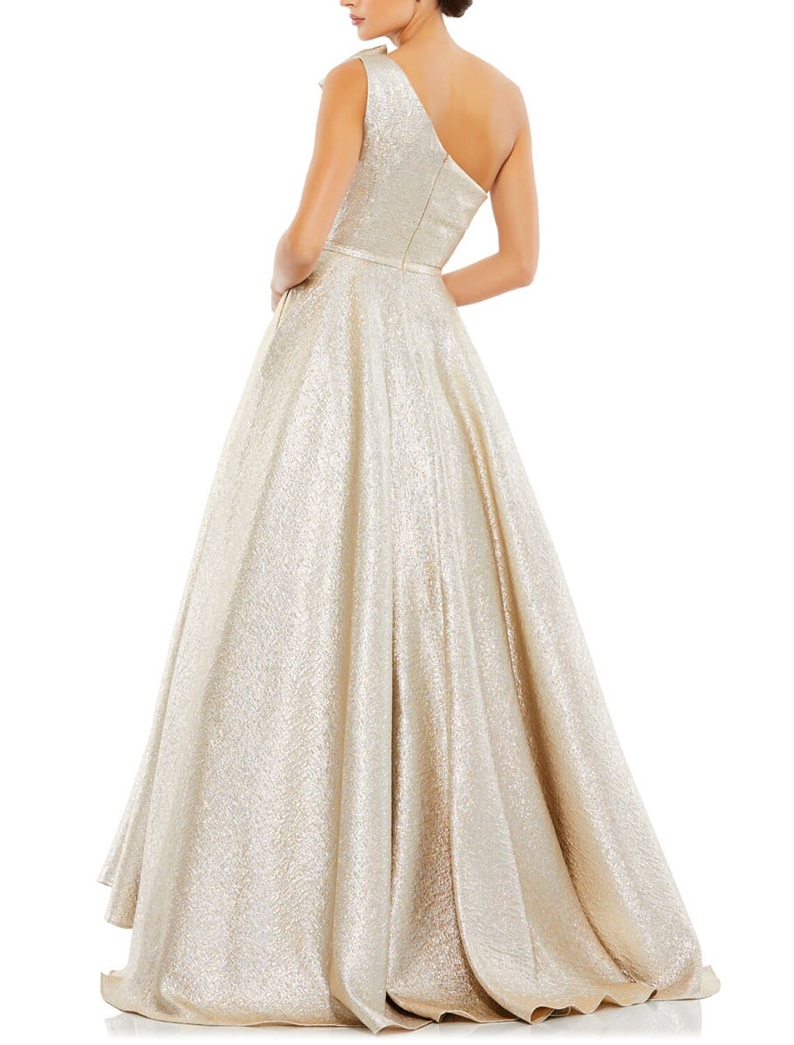 A-Line Prom Dresses Sparkle Dress Wedding Floor Length Sleeveless One Shoulder Pocket Satin with Bow(s)