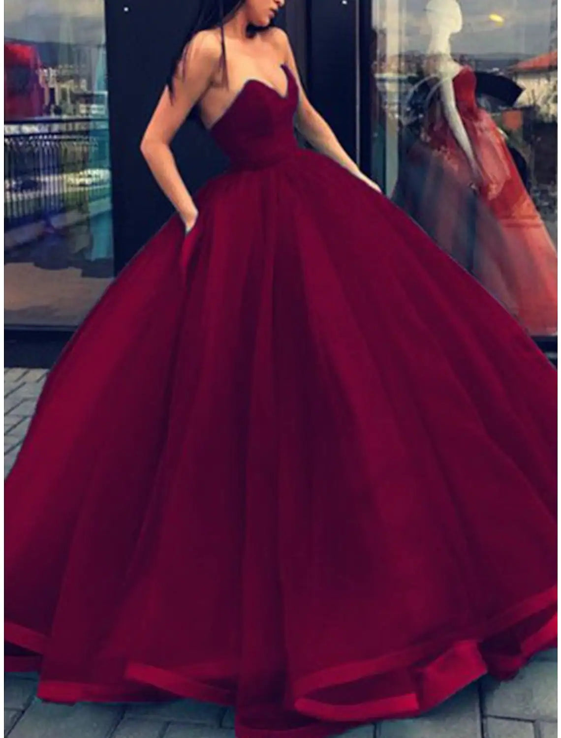 Ball Gown Beautiful Back Elegant Quinceanera Formal Evening Dress Strapless Sleeveless Floor Length Tulle with Sleek Pleats Tier